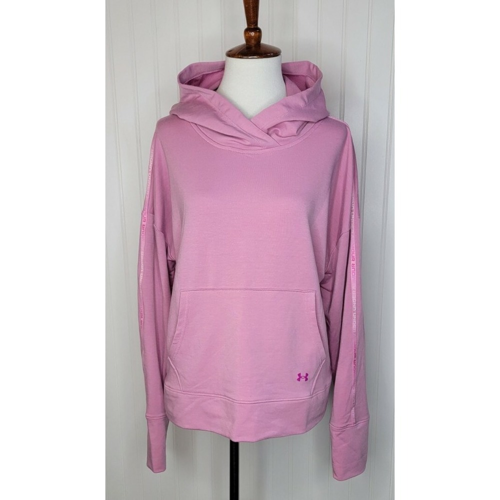 Under Armour Pink Lightweight Stretch Pullover Hoodie Women's Size Large
